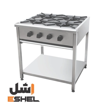 اجاق گاز صنعتی چهار شعله بدون کابین