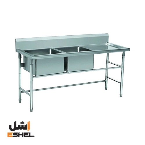 سینک دو لگنه شستشو صنعتی