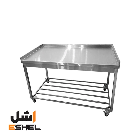 میز استیل چرخدار مناسب داروسازی