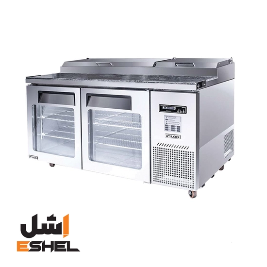 یخچال تاپینگ پیتزا استیل درب شیشه‌ای ایگلو (igloo) مدل RT-GT19