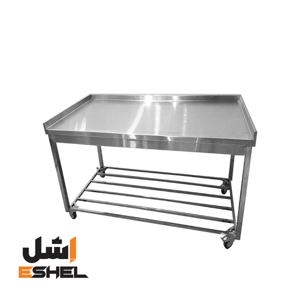 میز استیل چرخدار مناسب داروسازی