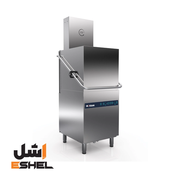 ماشین ظرفشویی اینوکسان هود تایپ مدل BYM102-HR به همراه خشک کن