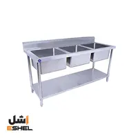 سینک ظرفشویی ۳ لگن صنعتی