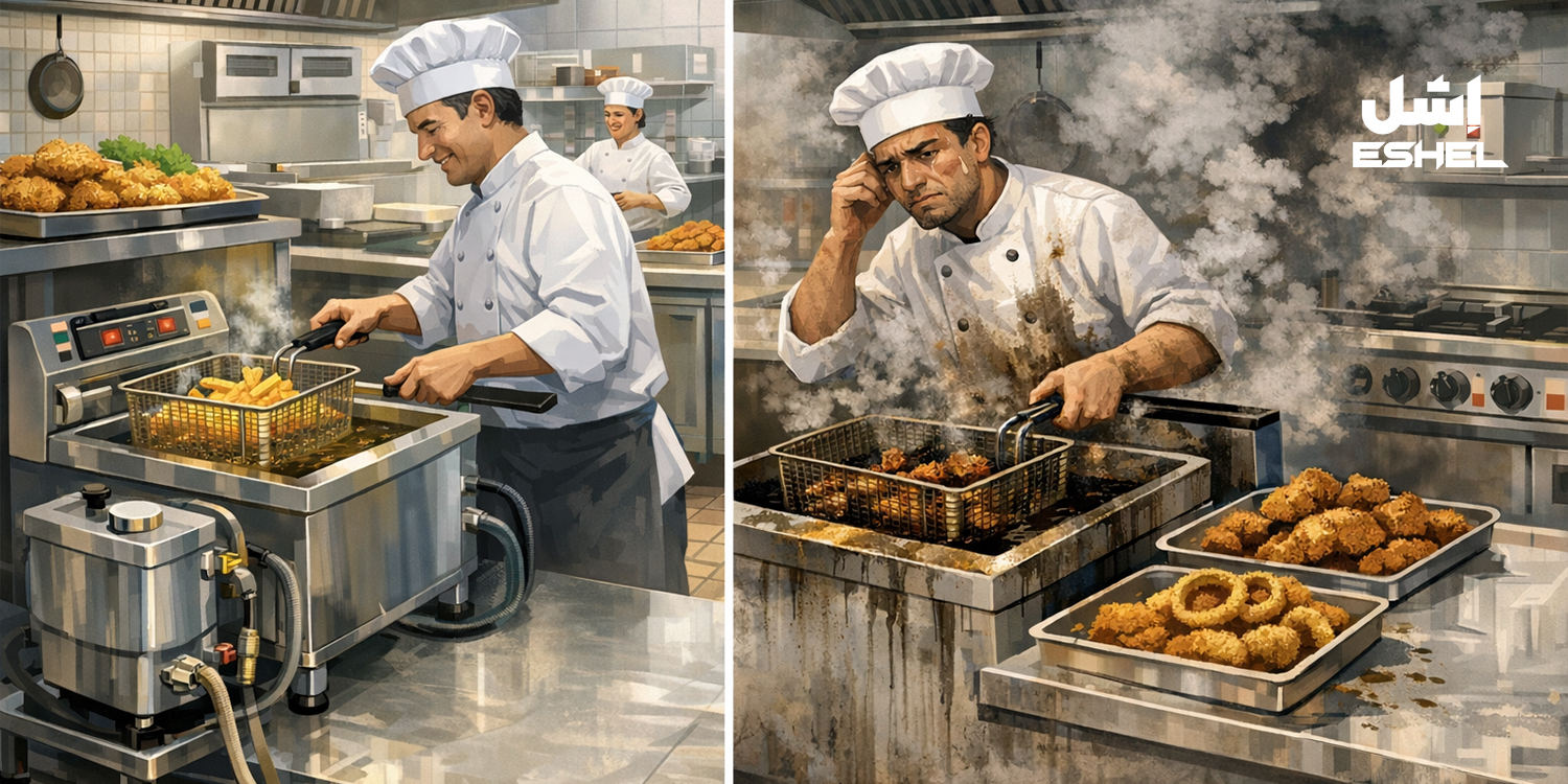 چرا رستوران‌های حرفه‌ای روغن را دور نمی‌ریزند؟ راز فیلتراسیون روغن