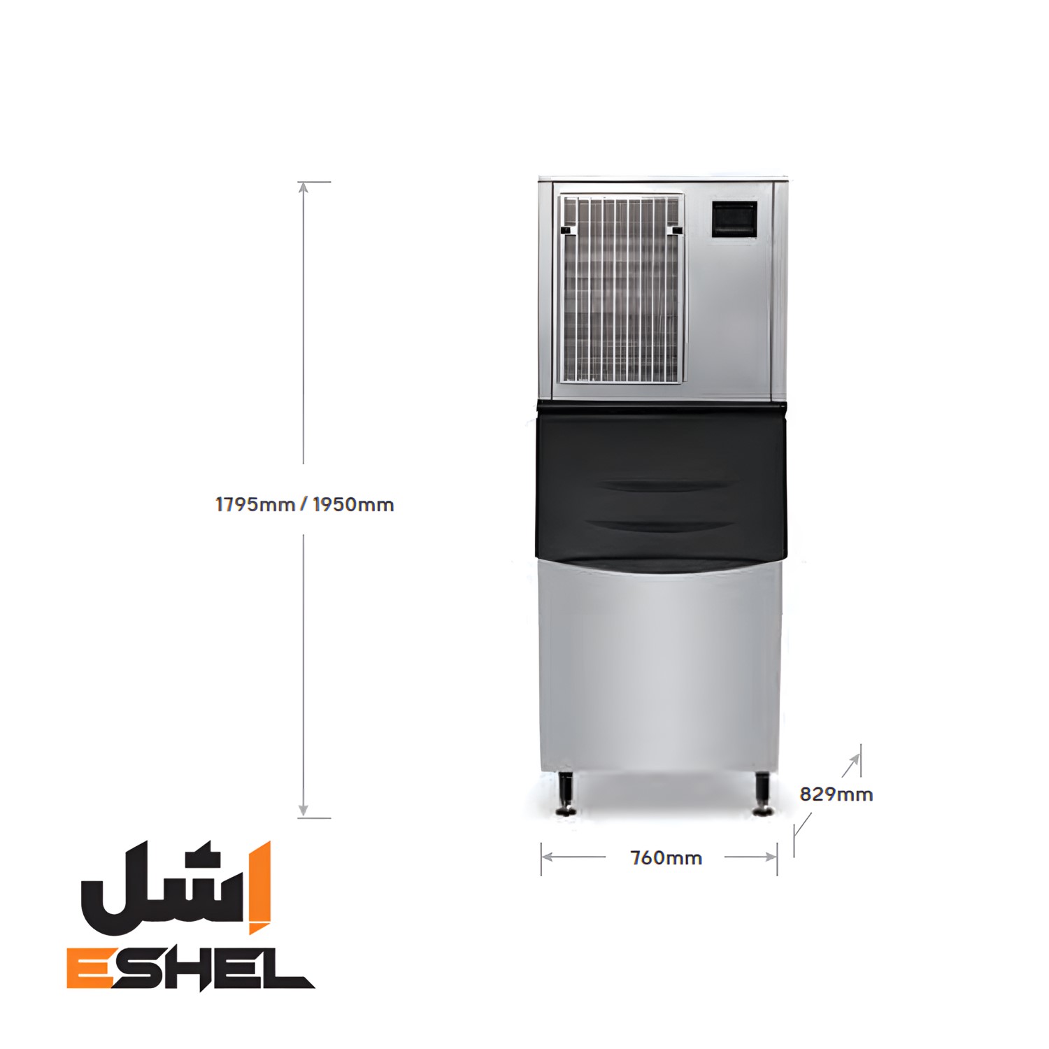 دستگاه یخساز ایستاده 800 کیلویی پولکی اسنوکر مدل SK-083
