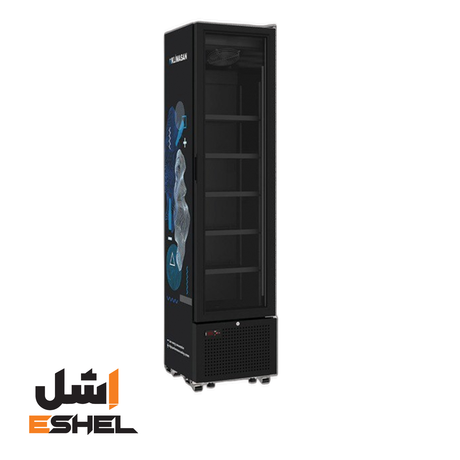 یخچال ایستاده تک درب عرض 50 کلیماسان بدون تاج مشکی مدل S225 WOC BLACK