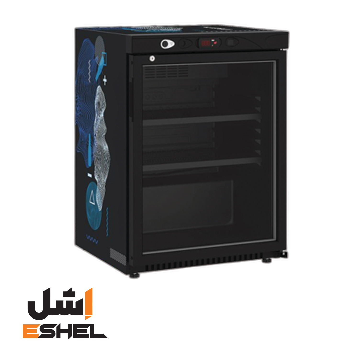یخچال زیر کانتر عرض 60 بدون تاج مشکی کلیماسان مدل S149SC BLACK